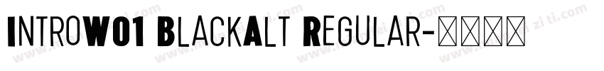IntroW01 BlackAlt Regular字体转换
